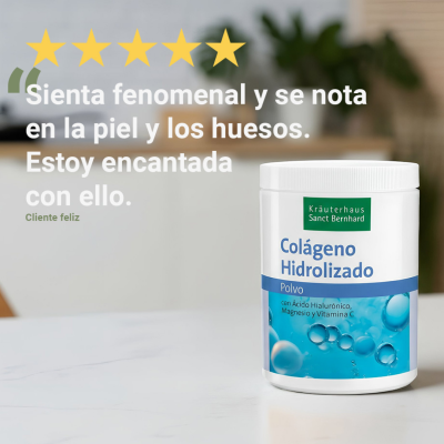 Colágeno hidrolizado con Ácido Hialurónico, Magnesio y Vitamina C