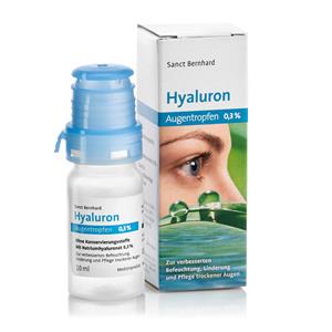 Hyaluronic eye drops