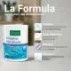 Fórmula de colágeno con vitamina C y ácido hialurónico.