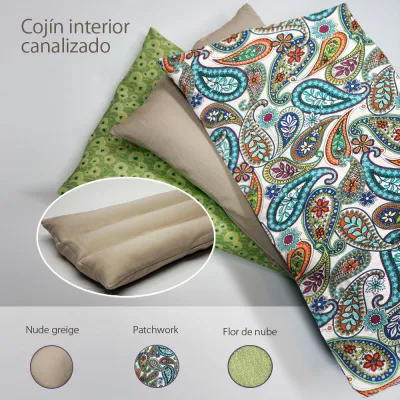 Cojín térmico con semillas de mijo y lavanda